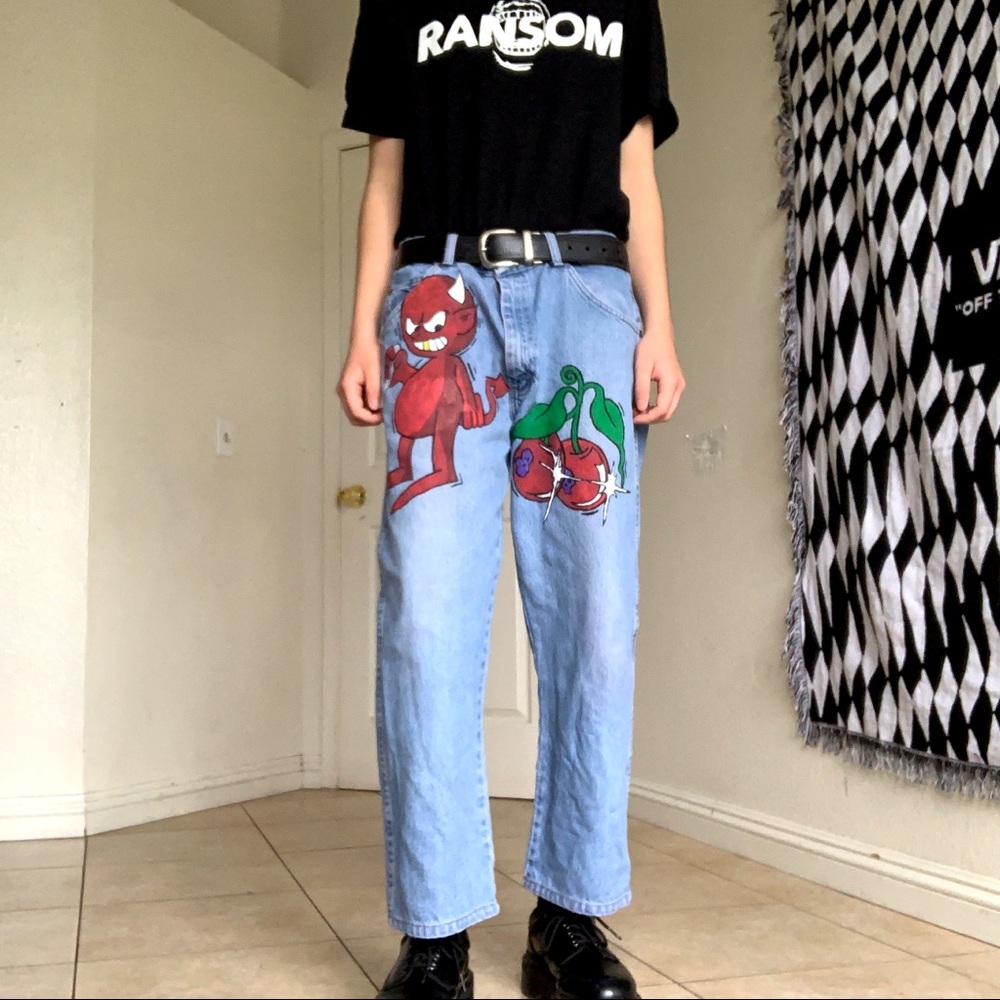 CUSTOM RANSOM PAINTED JEANS